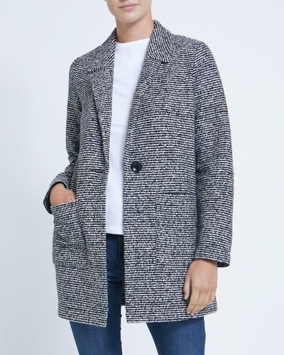 Button Front Boucle Jacket